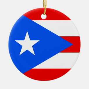 Ornament mit Fahne Puerto Rico