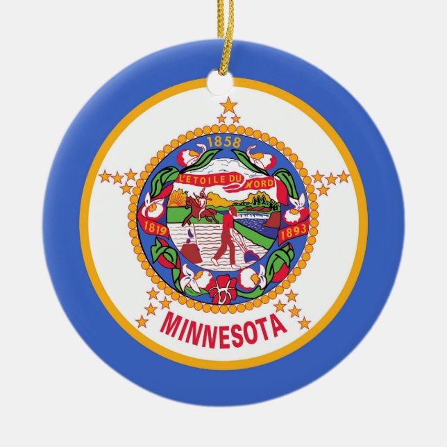 Ornament mit Fahne von Minnesota (Vorne)