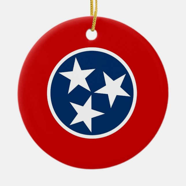 Ornament mit Fahne von Tennessee (Vorne)