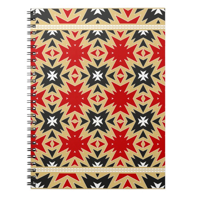 Ornament mit geometrischem Farbmuster, Silk Ne Notizblock (Vorderseite)
