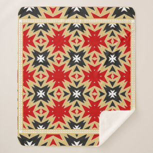 Ornament mit geometrischem Farbmuster, Silk Ne Sherpadecke