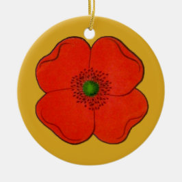 Ornament mit Mohn-Blume
