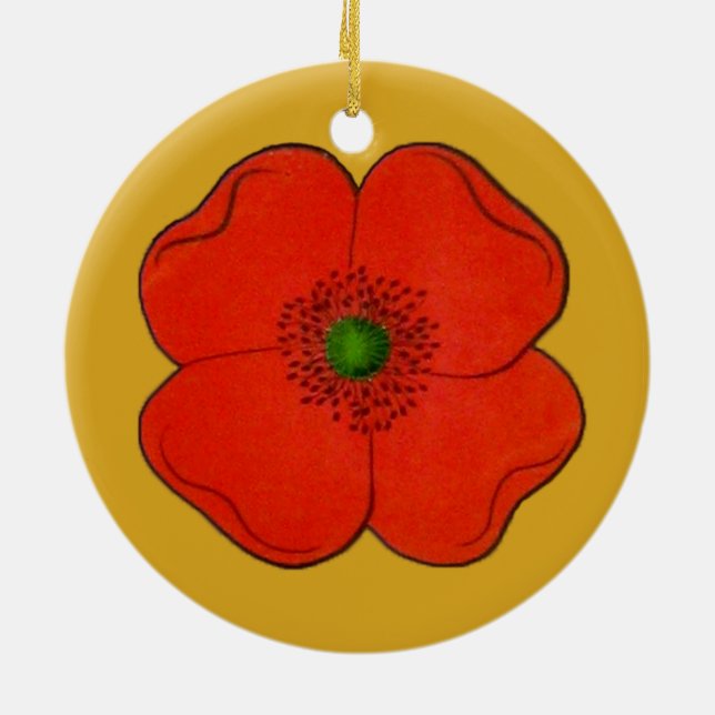 Ornament mit Mohn-Blume (Hinten)