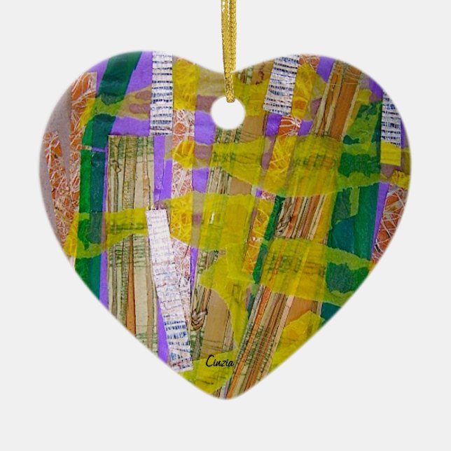 Ornament mit skurriler Collage. (Vorne)