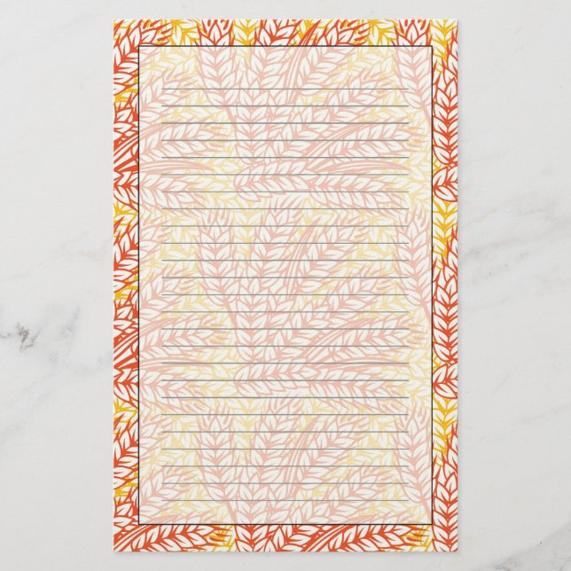 Ornament mit Weizenohren Briefpapier (Vorderseite)