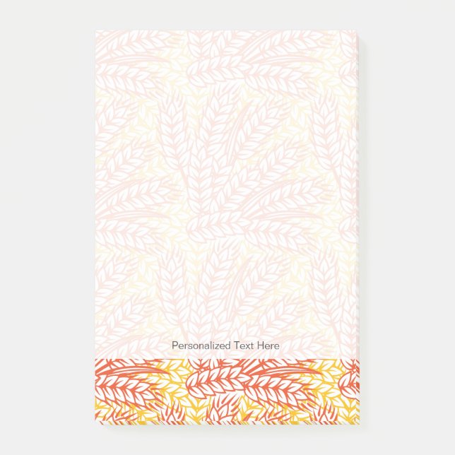 Ornament mit Weizenohren Post-it Klebezettel (Vorderseite)