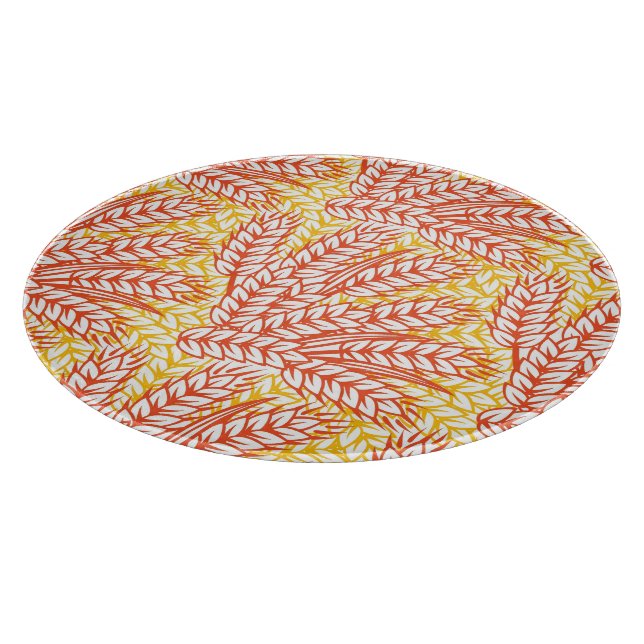 Ornament mit Weizenohren Schneidebrett (Ecke)