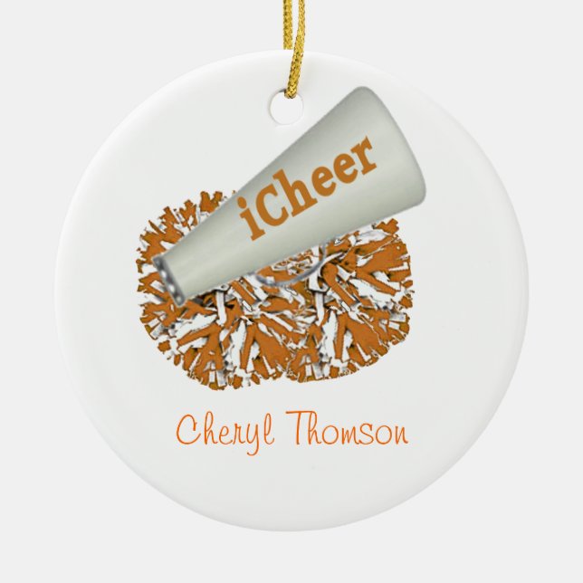 Ornament Orange und White Cheerleader (Vorne)