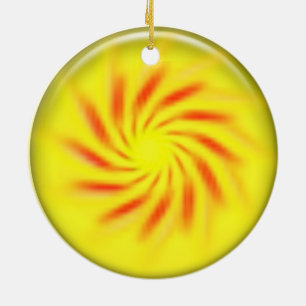Ornament - Pinwheel in 3d Gelb Ball