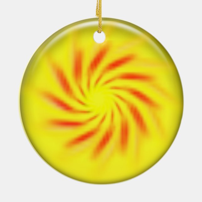 Ornament - Pinwheel in 3d Gelb Ball (Hinten)