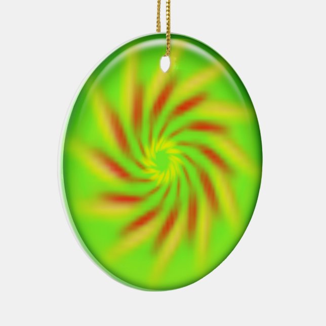 Ornament - Pinwheel in 3D grüne Kugel (Rechts)