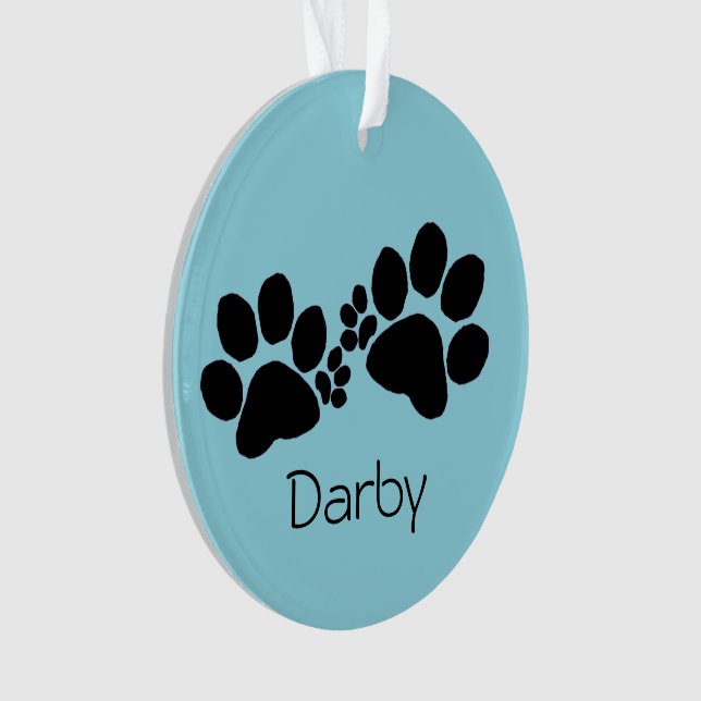 Ornament - Polydactyl-Pfotenabdrücke und Foto (Vorderseite)