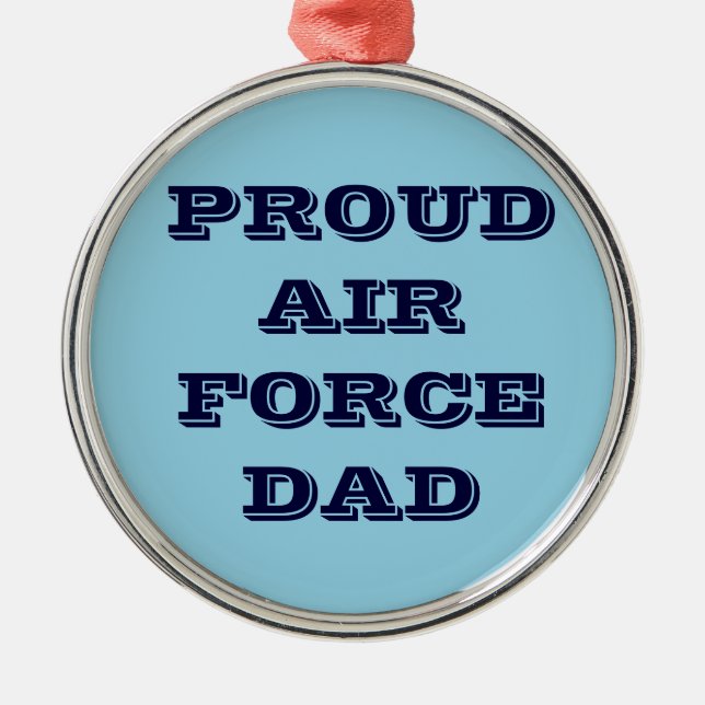 Ornament Proud Air Force Vater Aus Metall (Vorne)