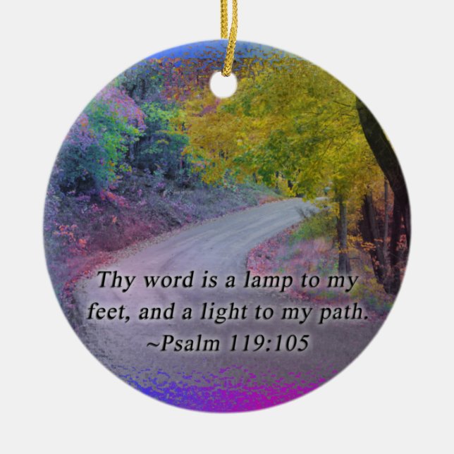 ORNAMENT PSALM 119:105 Ihr Word Lamp to My Feet (Vorne)