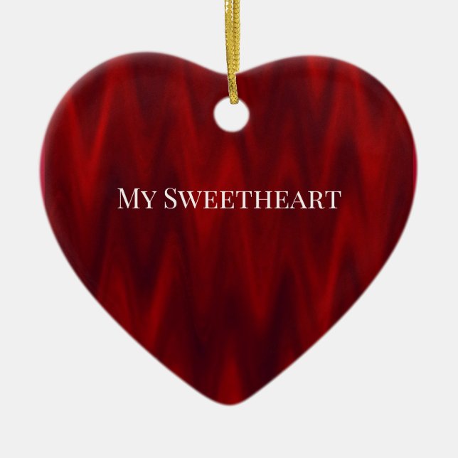 Ornament Rotes Herz (Vorne)