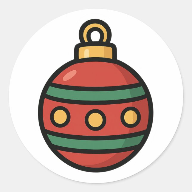 Ornament  runder aufkleber (Vorderseite)