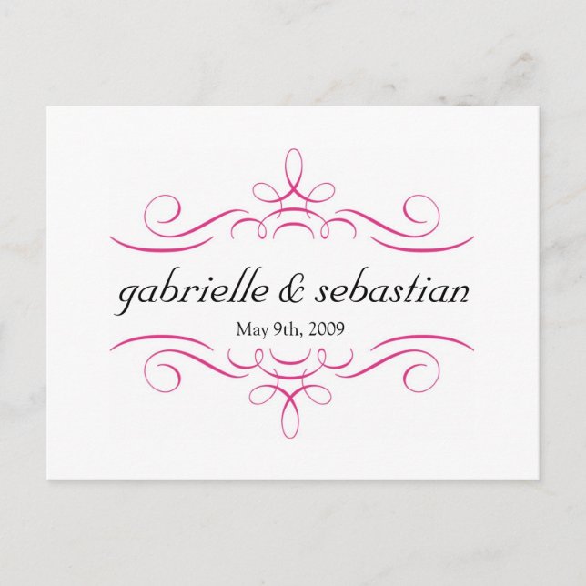 Ornament Save the Date Postkarte (Vorderseite)