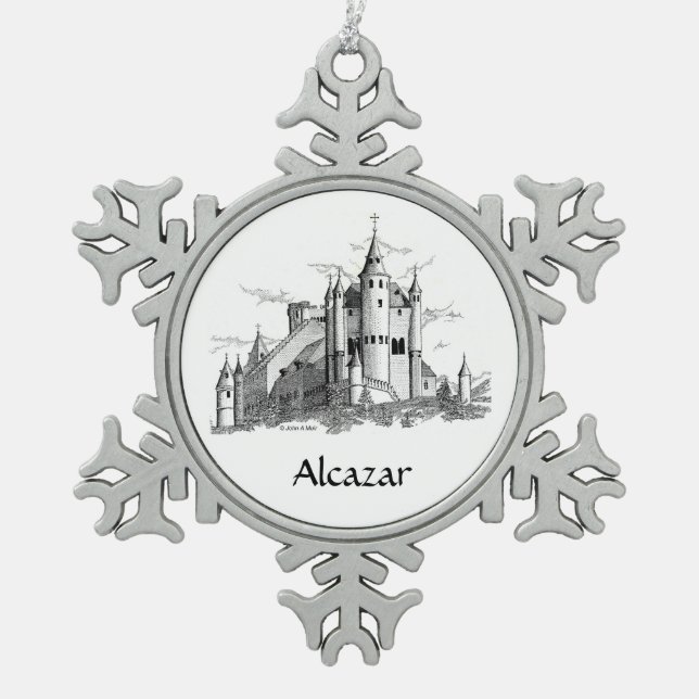 Ornament - Schneeflocke - Alcazar - Schloss (Vorderseite)