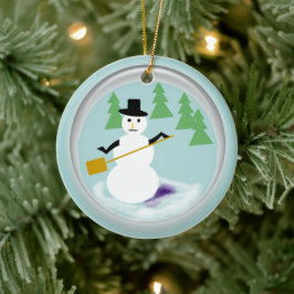 Ornament - Schneemann in Snowglobe