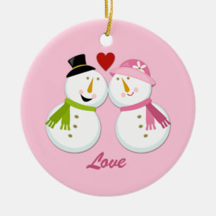 Ornament Snowman Snowlady 1 Weihnachten