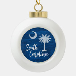 Ornament - South Carolina Flag mit Palmetto Tree