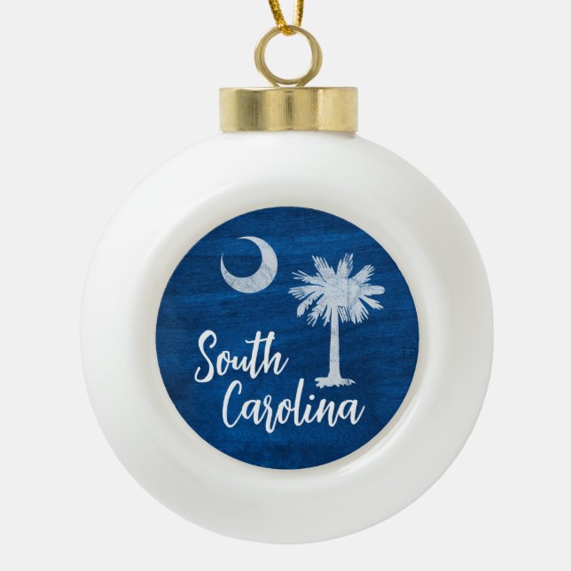 Ornament - South Carolina Flag mit Palmetto Tree (Vorderseite)
