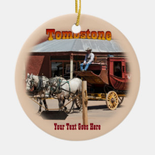 Ornament: Stagecoach-Fahrt #1 (Kreis) Keramik Ornament