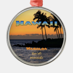 Ornament: Twilight in Waikoloa (Premium Round) Ornament Aus Metall