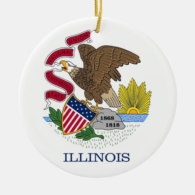 Ornament unter der Flagge von Illinois (Vorne)