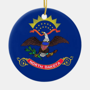 Ornament unter der Flagge von North Dakota