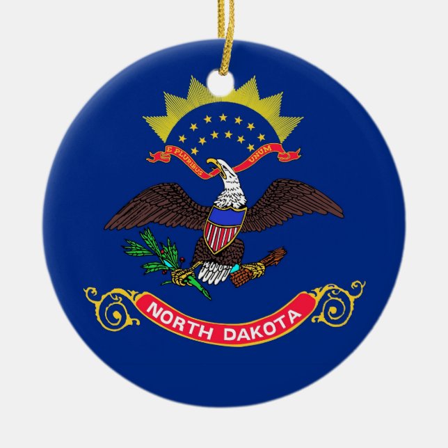 Ornament unter der Flagge von North Dakota (Vorne)