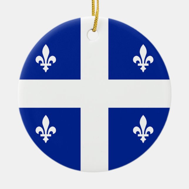 Ornament unter der Flagge von Quebec, Kanada (Vorne)