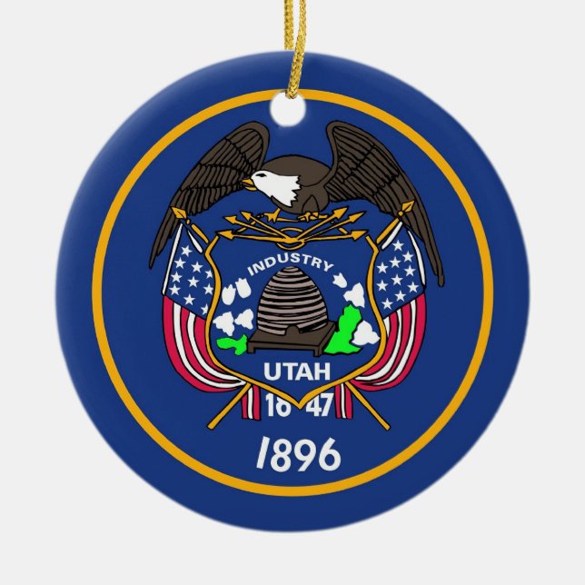 Ornament unter der Flagge von Utah (Vorne)