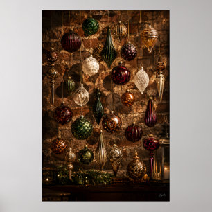 Ornament Wand im Salon-Stil Gitter Poster