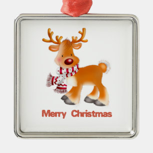 Ornament Weihnachten Rentier Frohe Weihnacht Aus Metall