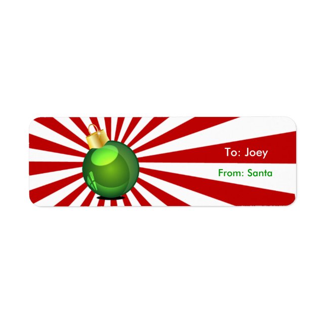 Ornament Weihnachtsgeschenk Aufkleber (Vorne)