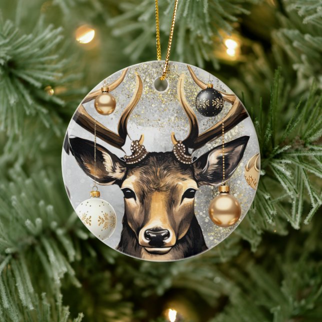 Ornament Winter Weihnachtshirsche - Anpassbar (Baum)