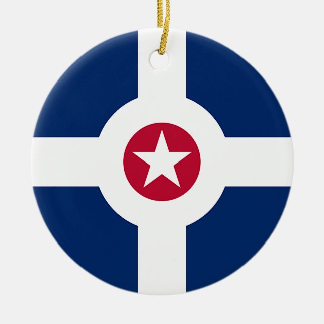 Ornament with flag of Indianapolis City, USA (Vorne)