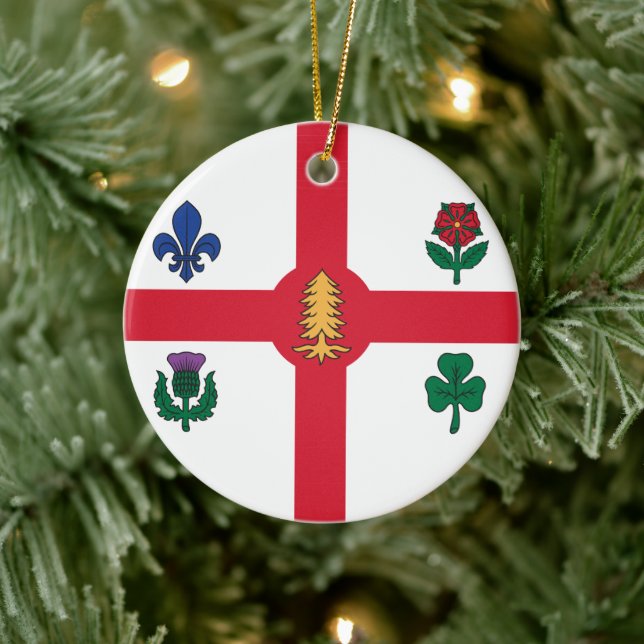 Ornament with flag of Montreal, Canada (Baum)