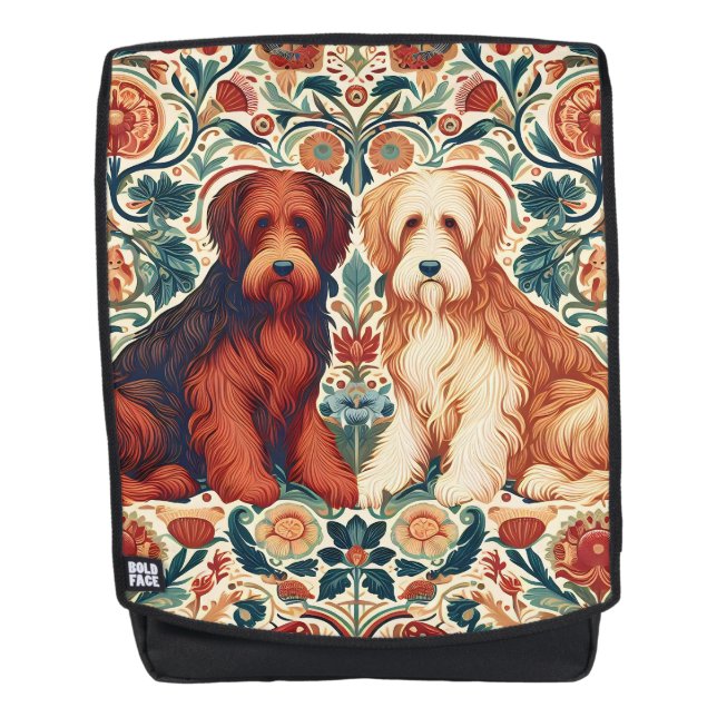 Ornamental Dogs Textile Art inspired by William Rucksack (Vorderseite)