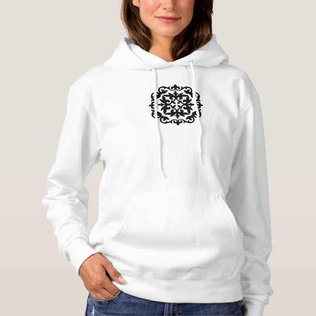 Ornamental Floral Design Hoodie (Vorderseite)