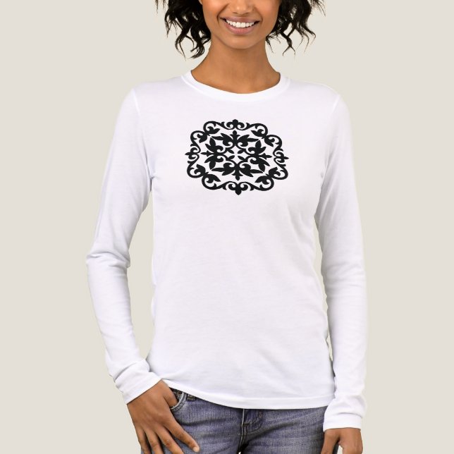 Ornamental Floral Design Tri-Blend Shirt (Vorderseite)