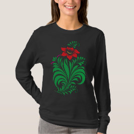 Ornamental Floral Flower Design – Elegant T-Shirt
