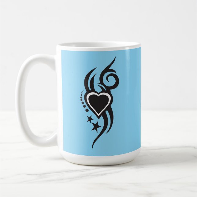 Ornamental Floral Heart Tattoo  Kaffeetasse (Links)
