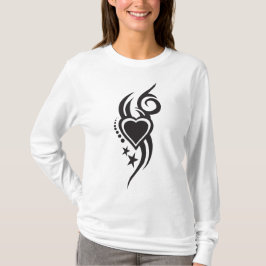 Ornamental Floral Heart Tattoo  T-Shirt