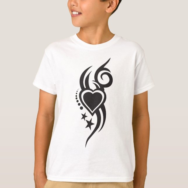 Ornamental Floral Heart Tattoo  T-Shirt (Vorderseite)