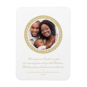 Ornamental Happy Holidays Klassisches Weihnachtsfe Magnet