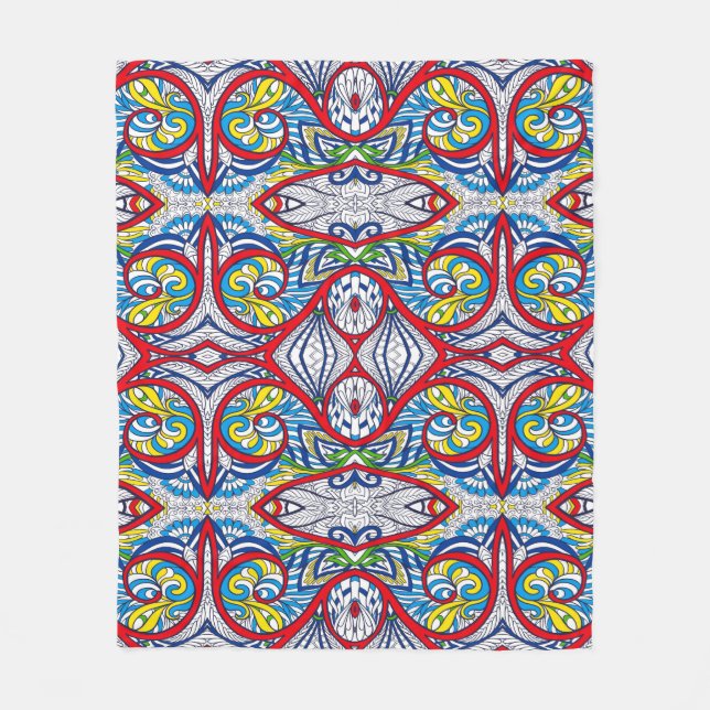 Ornamental Tribal Seamless pattern. Illustration.  Fleecedecke (Vorderseite)