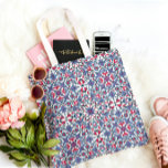 Ornamental Turkish Tile Pattern<br><div class="desc">Stylish tote bag featuring an intricate Turkish tile inspired pattern with beautiful floral and arabesque motifs in blue, purple, and vibrant red tones. This artistic design adds a colorful Mediterranean and boho touch to your everyday style. Perfect for shopping, books, errands, or daily essentials. A great gift for lovers of...</div>