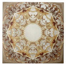 Ornamentale goldene Keramikfliese